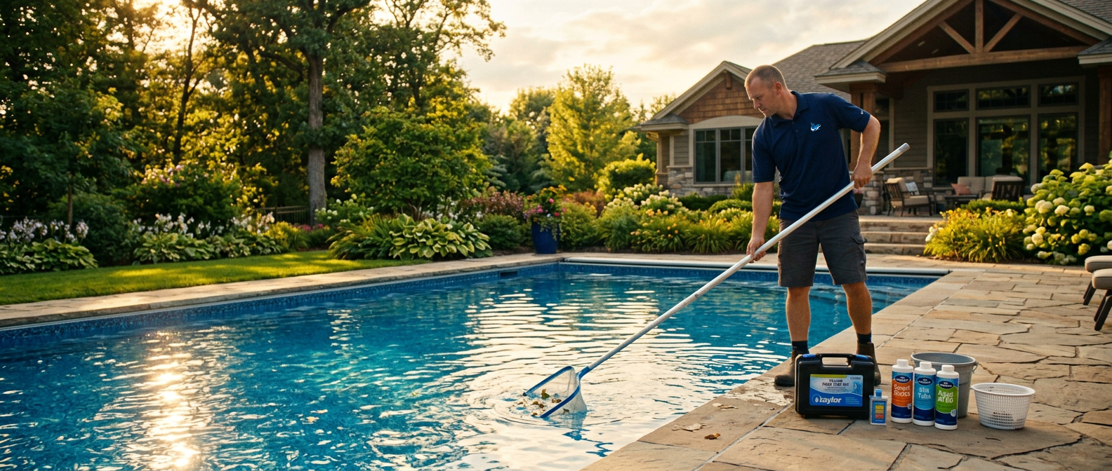 Summer pool maintenance checklist — Plymouth Minnesota backyard pool
